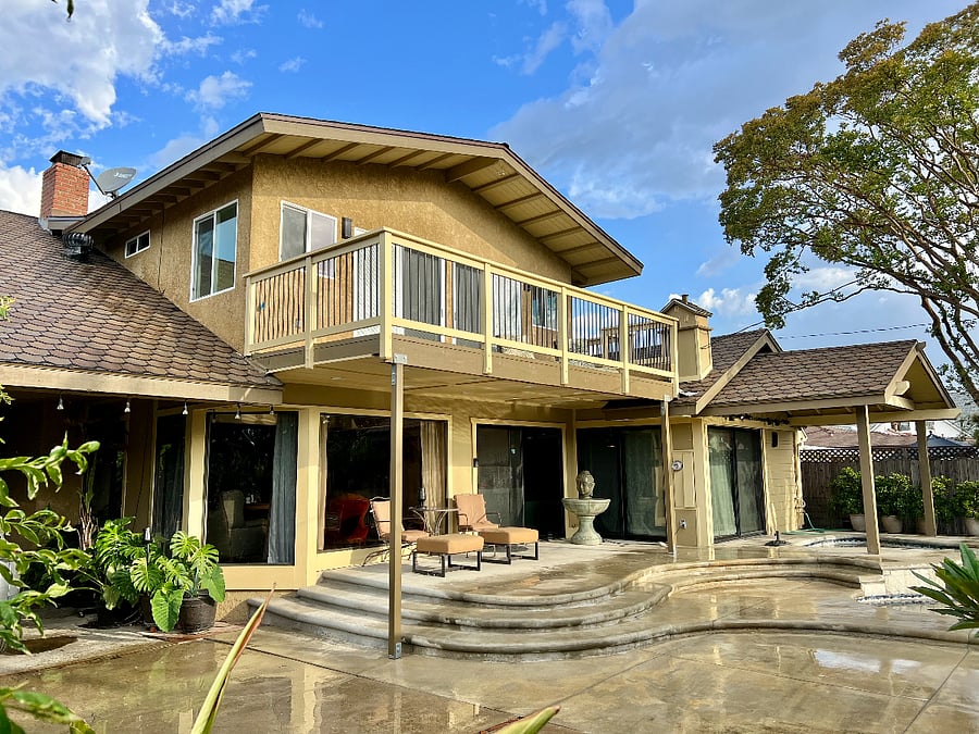 Backyard, your patio upstairs