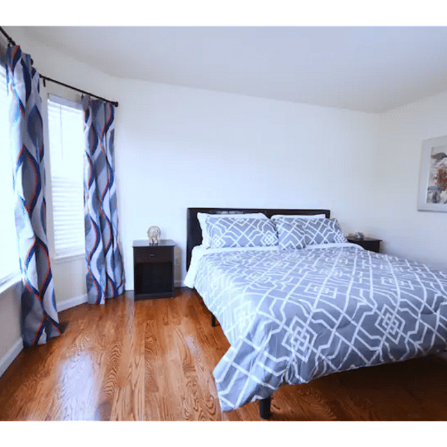 Private Master Bedroom has a personal flat screen TV.