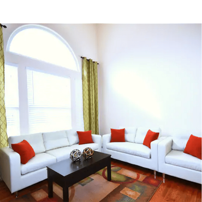 Shared Space: Watch TV on a 65" flat screen smart TV