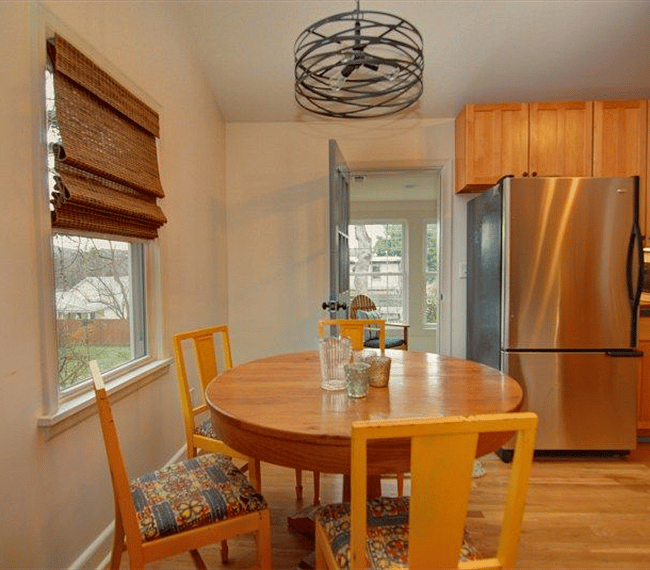 Dining area of kitchen