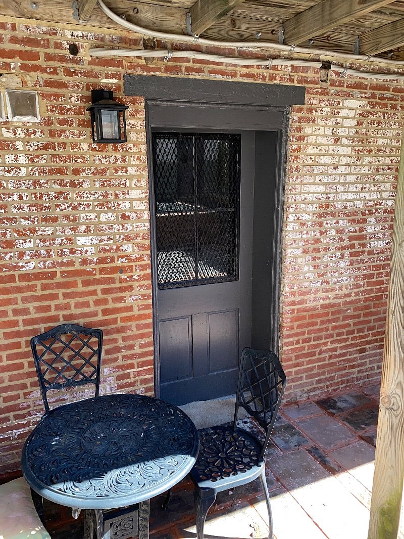 Entrance from the rear of the property/garage entry