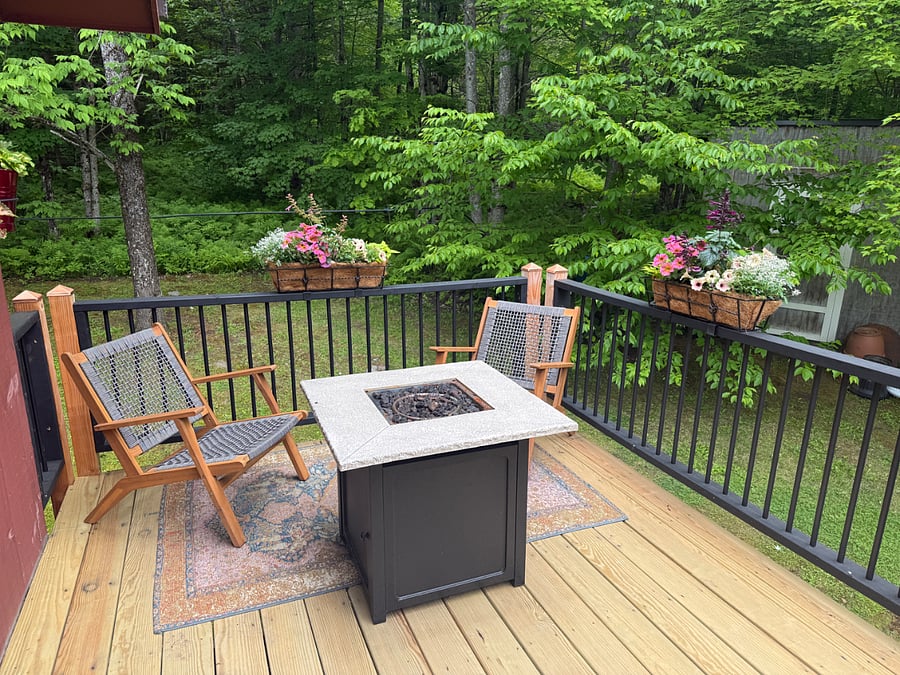 Outdoor seating and fire table