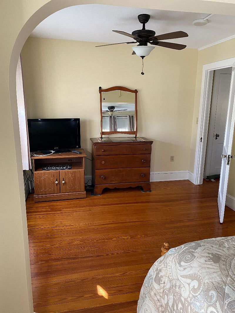 medium size bedroom located on opposite side of unit.  If you look at exterior picture of building it is the second set of double windows from the left side.  