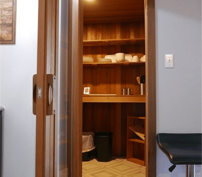 Spacious pantry