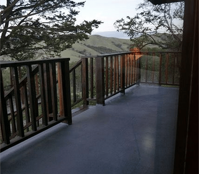 View from private balcony into the canyon.