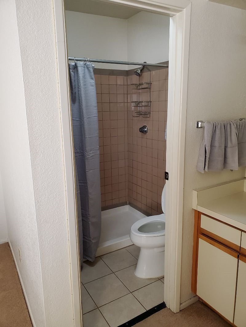 Second floor full size shower