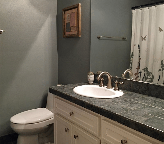 Guest Bathroom with tub/shower combination