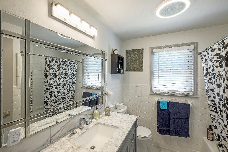 Upstairs convenience. Shared bathroom ready for use.