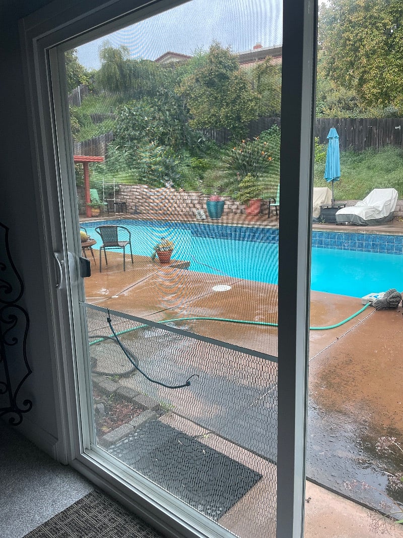 slider to the pool