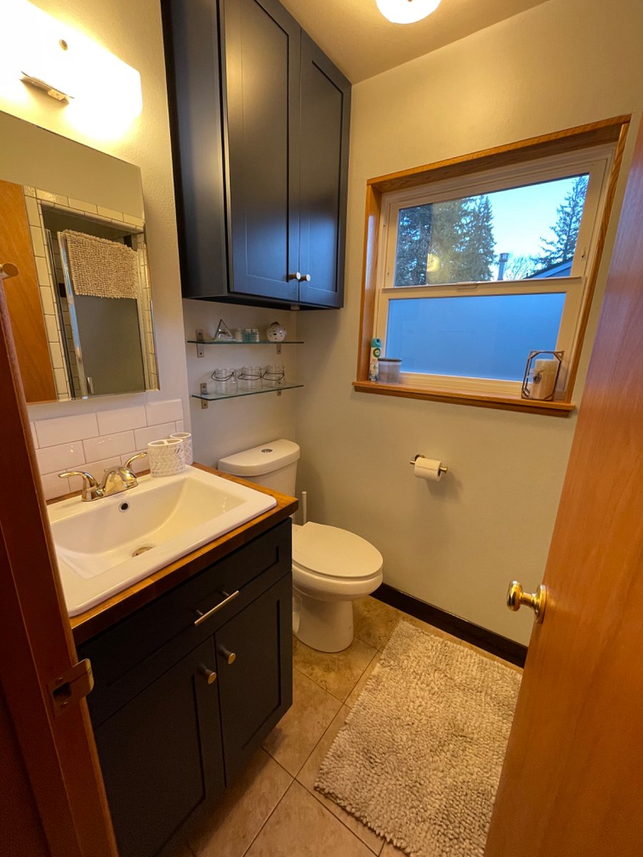 Updated bathroom.