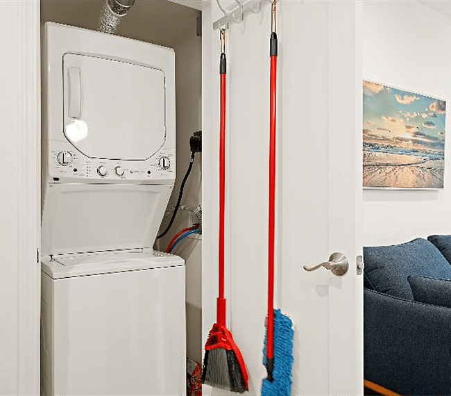 In apartment washed and dryer.
