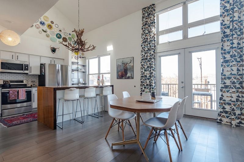 Dining area and kitchen