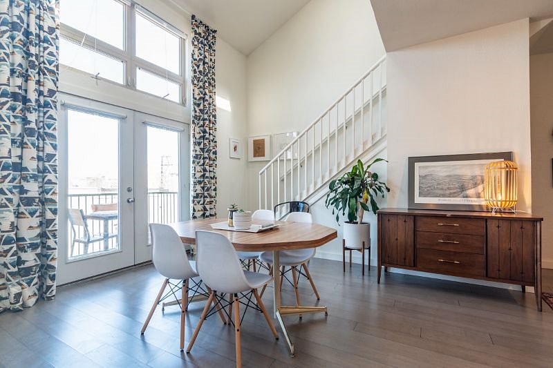 French doors lead out to balconyBo