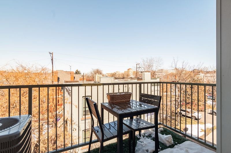 North facing balcony.