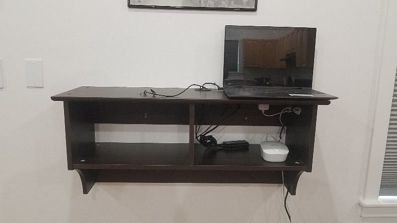 Charging station with USB outlets.