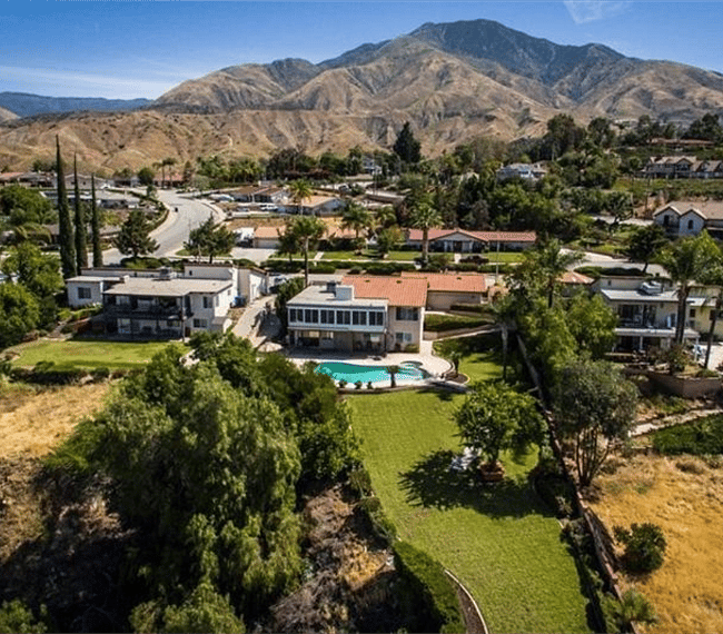 Drone view of the house