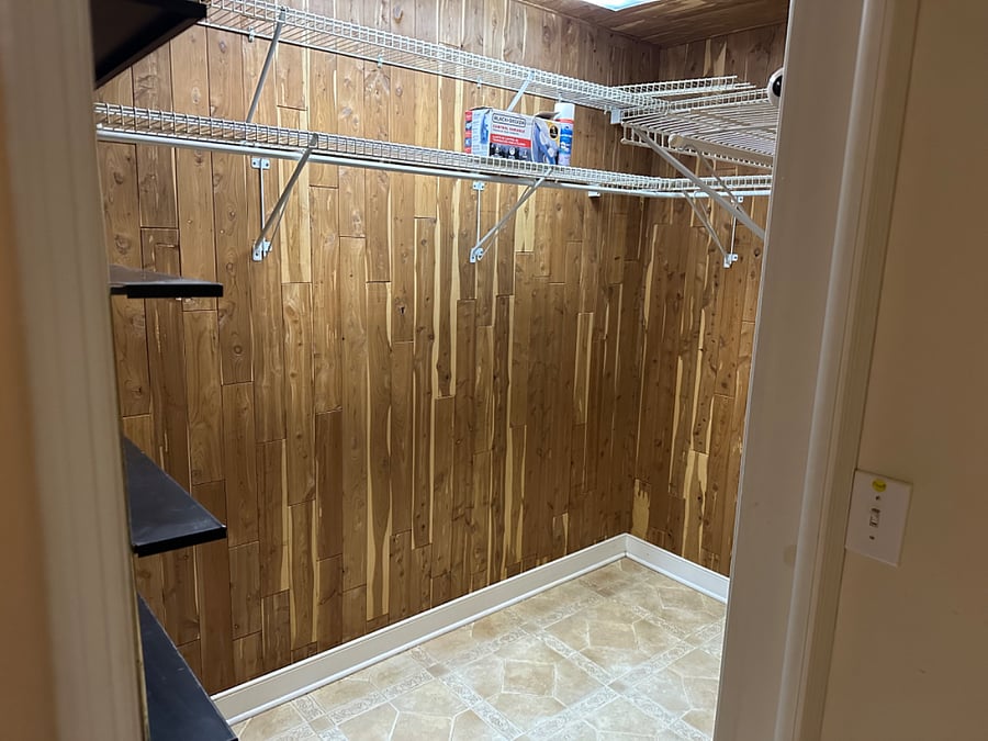 Huge walk in cedar closet plus another closet inside bedroom.  So much storage space!