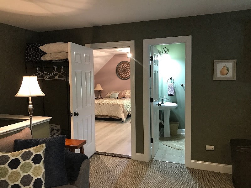 View of bed and bath rooms from main private living area.