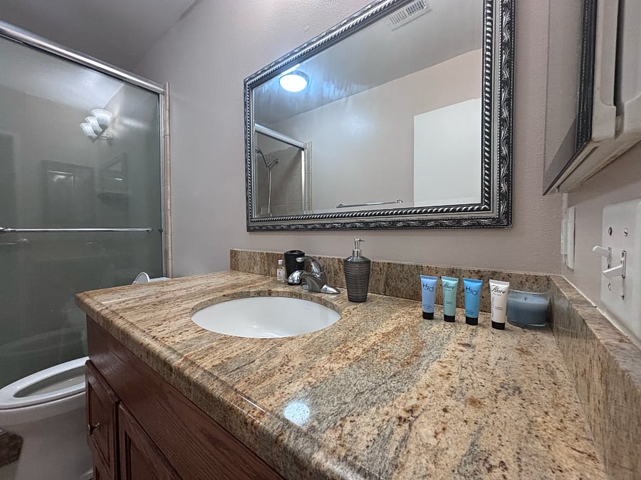 Private bathroom upstairs