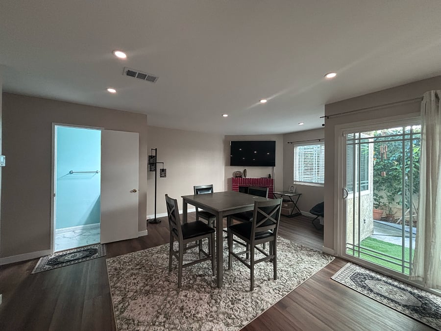 Downstairs living room/dining room area