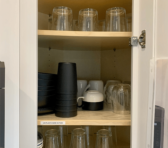 Glassware, wine glasses, plasticware for out door use.
