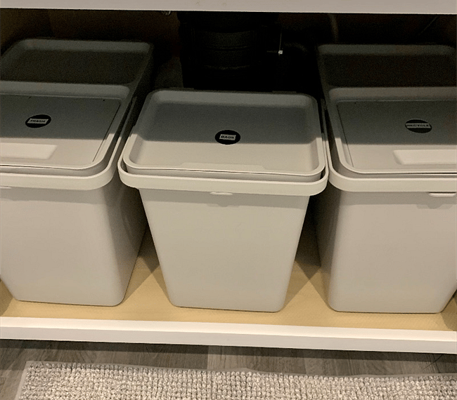 Trash and recycle.