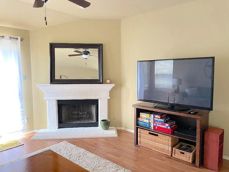 Enjoy a movie or the big game while you're cooking or dining. 