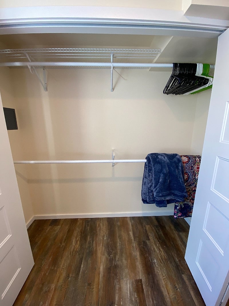 Lots of bedroom storage/hanging room