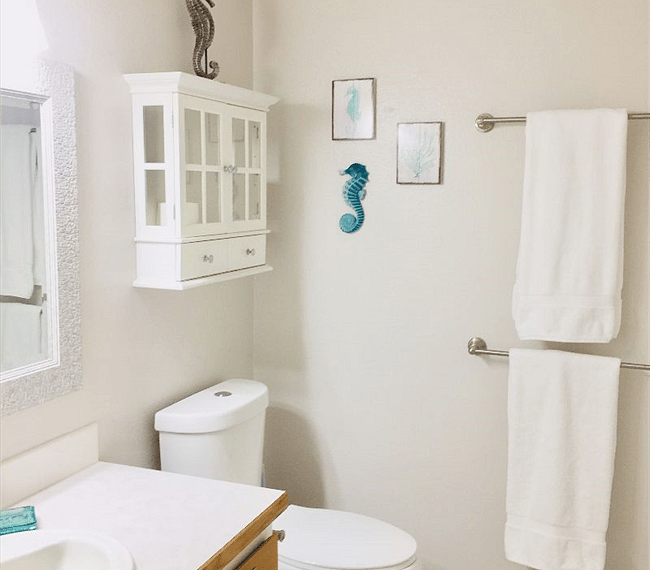 Bathroom 1 , has a tub and shower.
