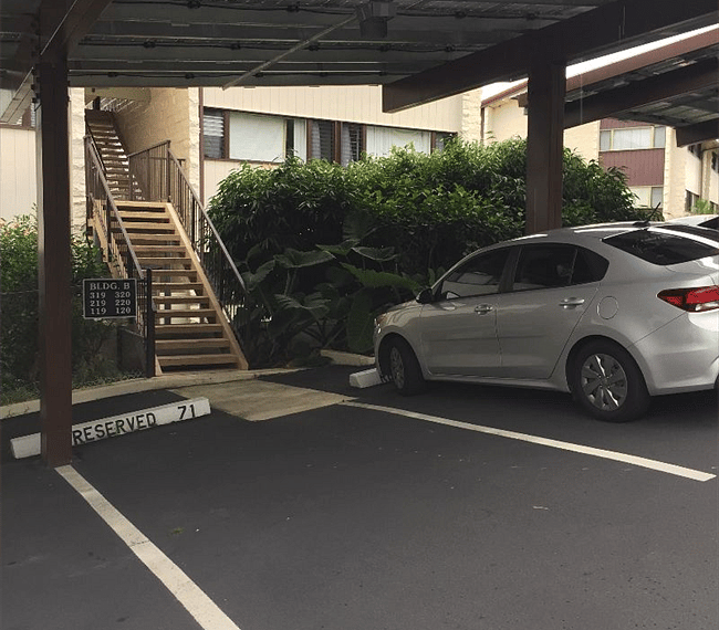 Parking lot, reserved parking 