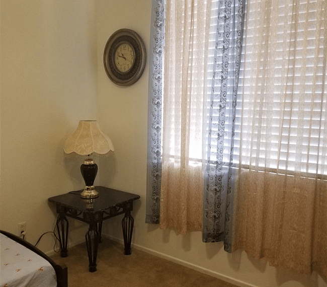 Nightstand with a lampshade 