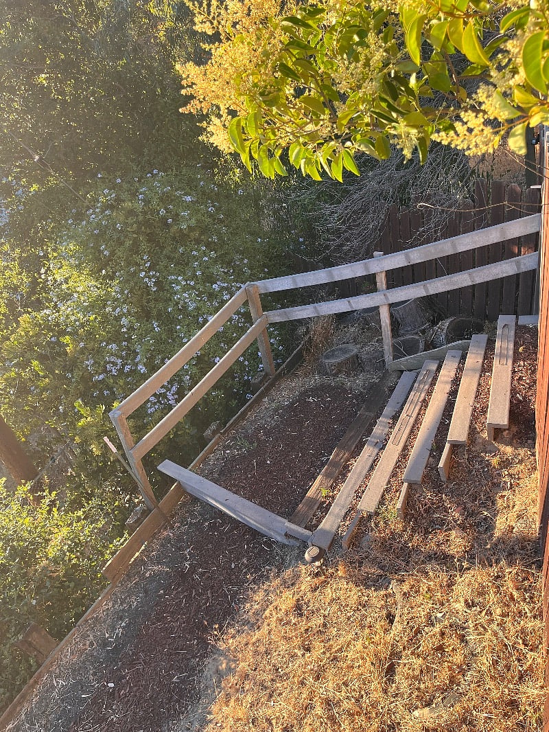Stair entrance to house