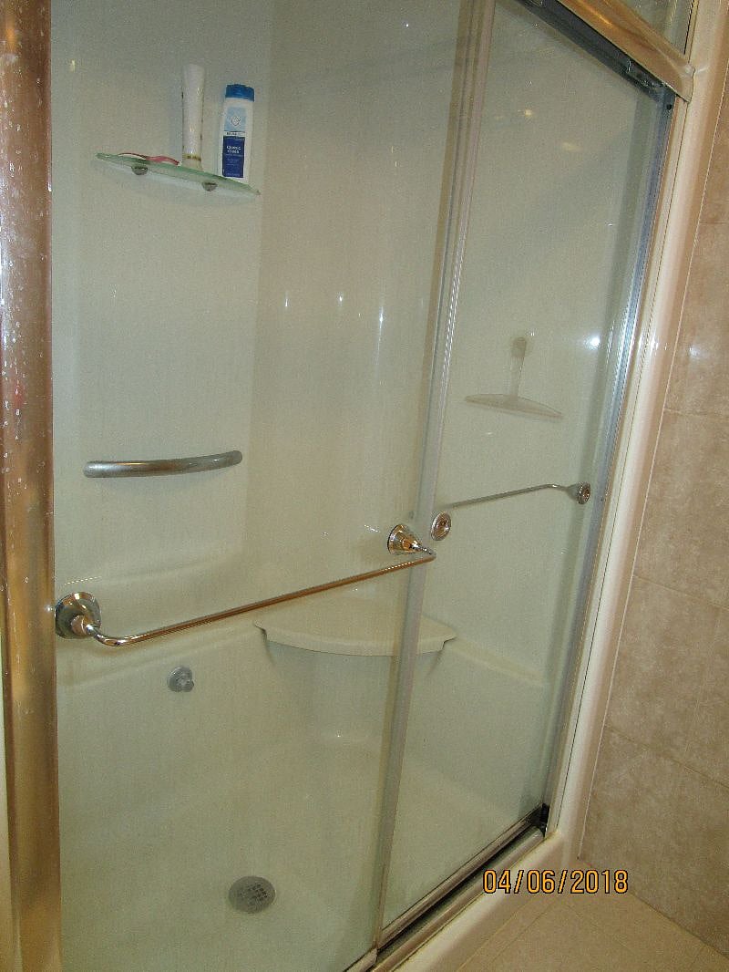 walk in shower in master bath 