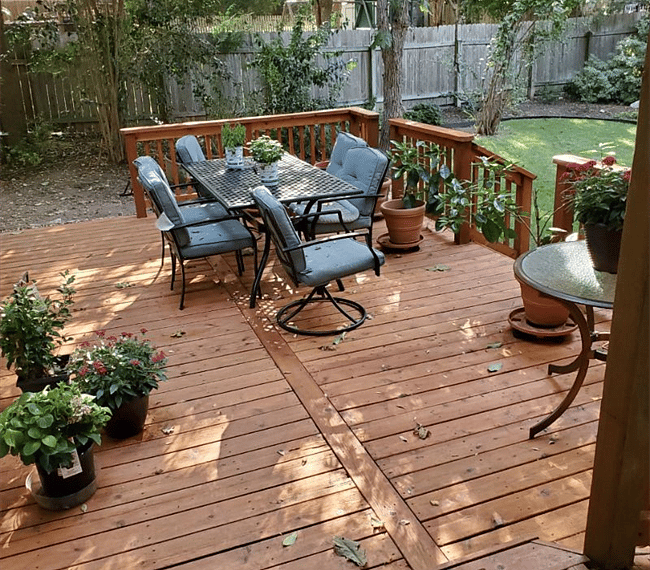 Gorgeous patio to catch some rays.