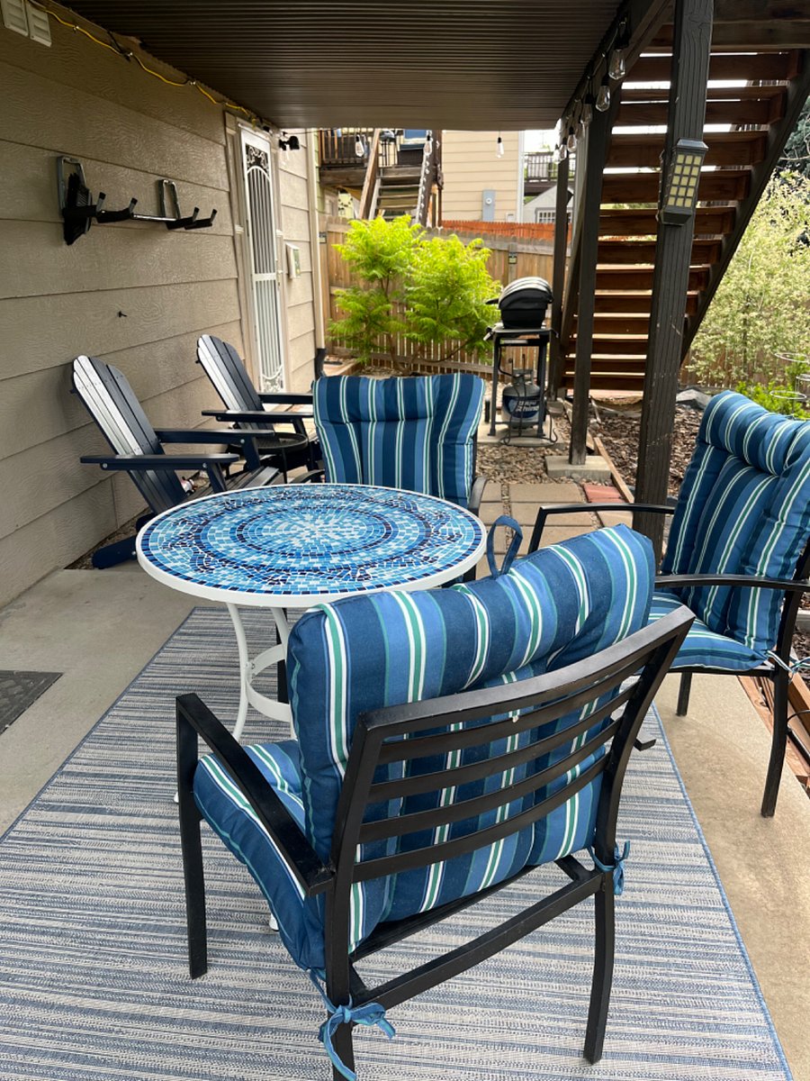 Lounge outside in the shade.