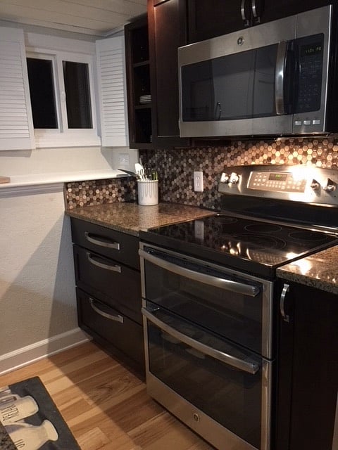Glass top range.