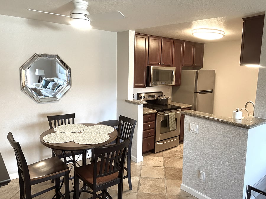 Dining and kitchen
