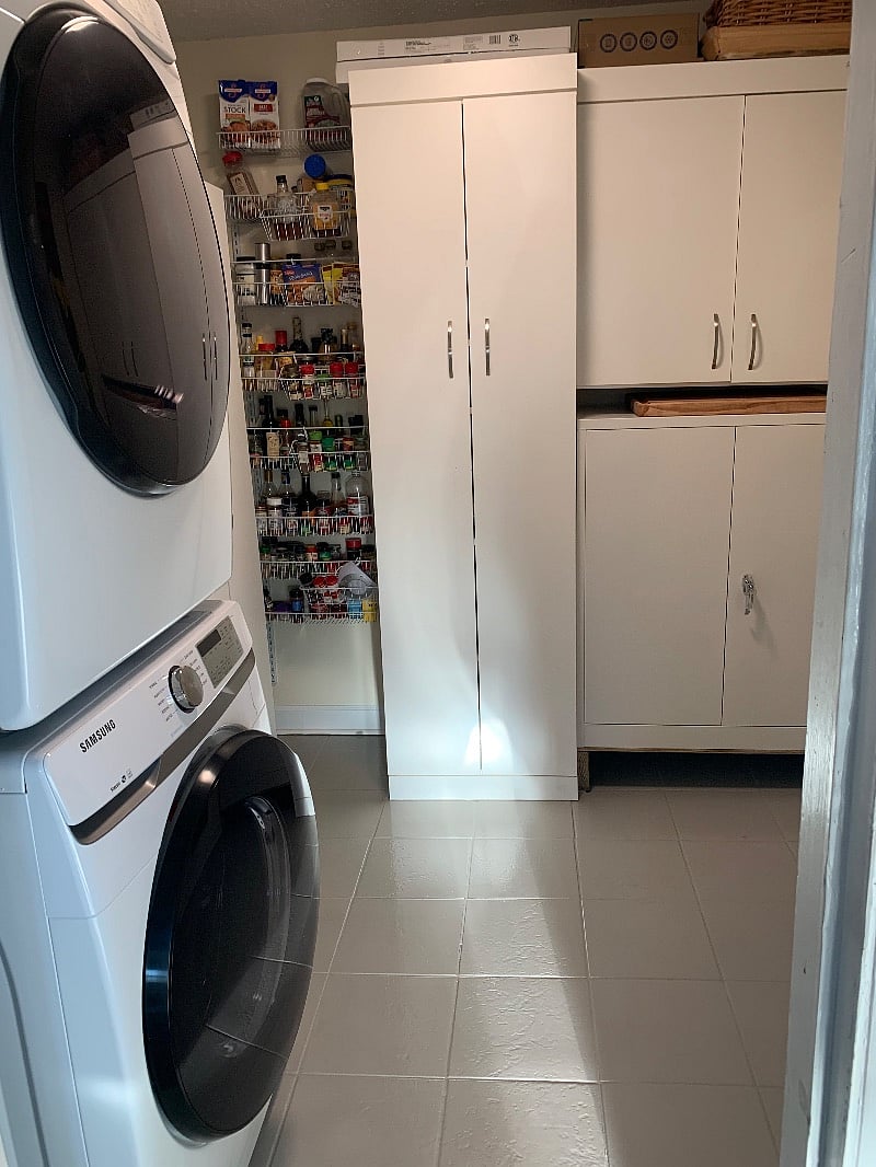 The shared laundry room sits between the front and back units of the home and has keyed entry form the side porch, protecting each tenant's privacy. An agreed upon schedule of hours/days of use will be established at check in. 