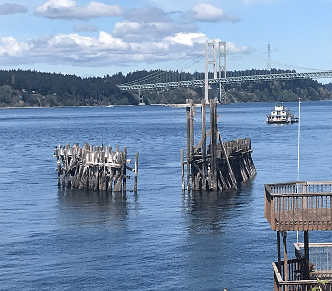 View from your room of the Narrows Bridge.