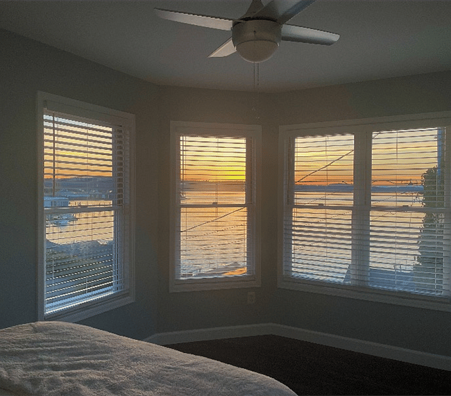 Sunset from the beach front room. 