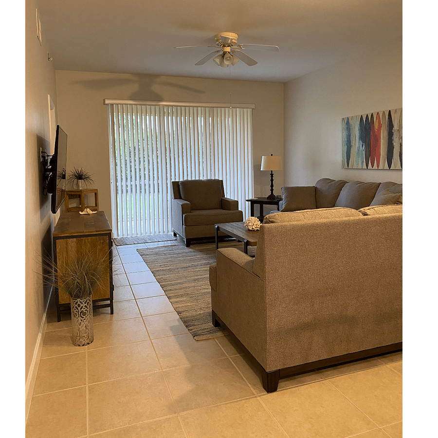 Living Room with Flat Screen Television