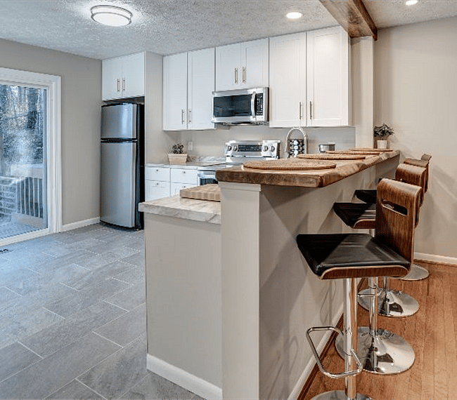 Recently renovated kitchen.