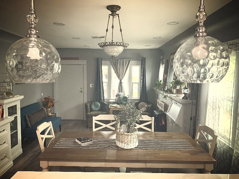 Dining and living room for guest. Kitchen is shared.