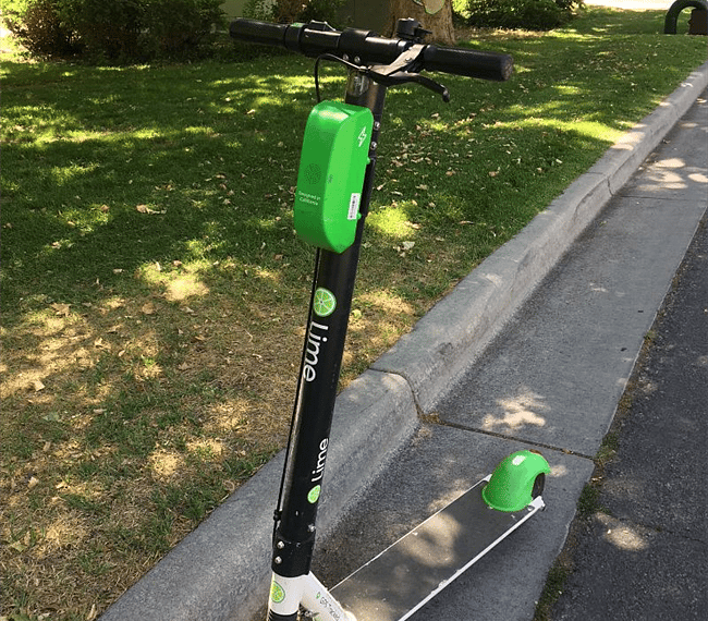 Scooters and ebikes available in the immediate area