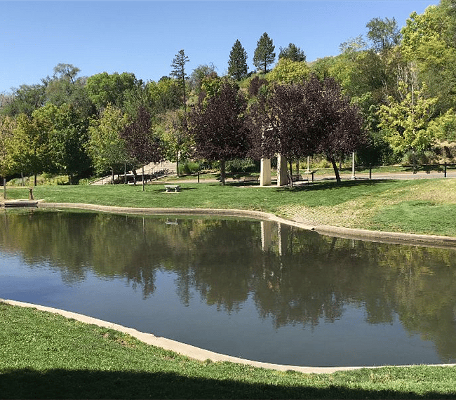 Memory Grove Park two blocks away.  Beautiful park with a lake, creek and trails through the woods