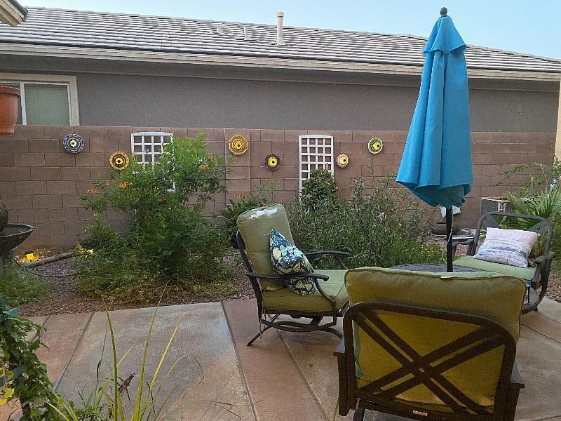 courtyard fountain & hammock