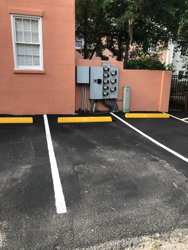 Private parking spot #10. See your car from the bedroom and bathroom windows above