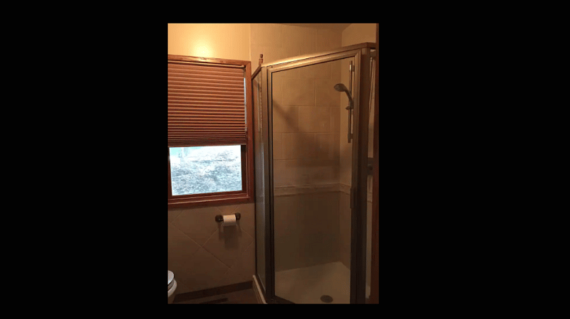Shower with adjustable head
No bathtub