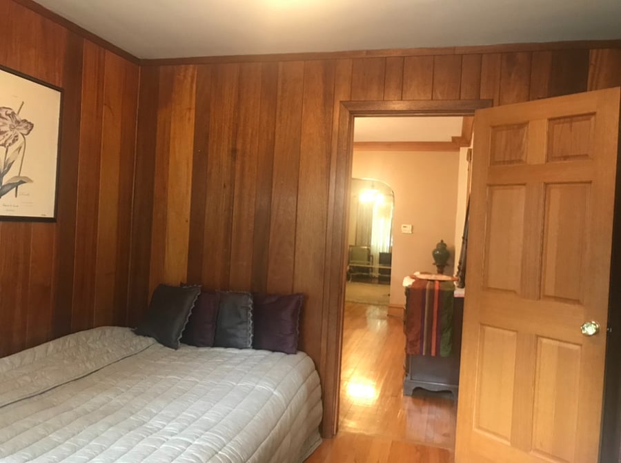 First floor, west wall
Works well as a home theater