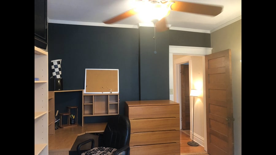 Second floor South, north wall